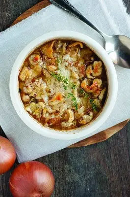 French onion keto soup