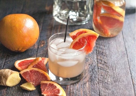 Grapefruit Ginger Fizz Keto Alcohol Drink