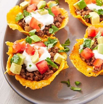 Keto taco cups