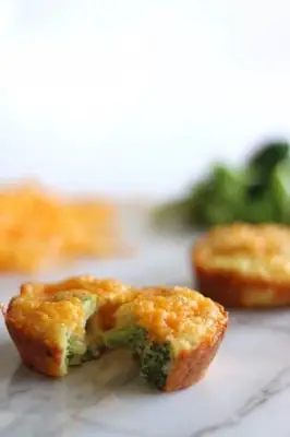 low carb broccoli cheddar muffins