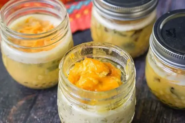Low carb omelette in a jar