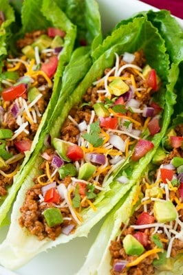 Turkey taco lettuce wraps