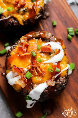 Fully loaded burger bowls