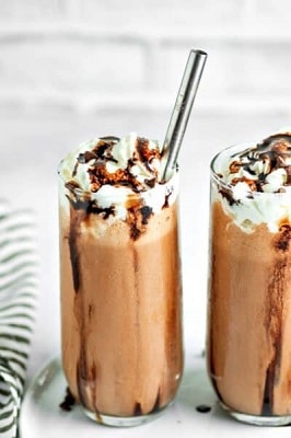 Chocolate peanut butter milkshake