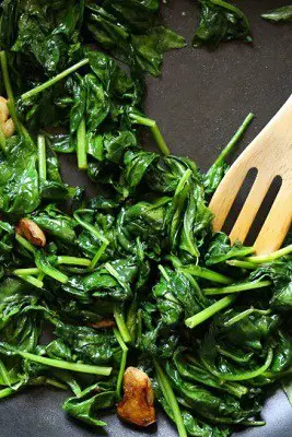 Wilted baby spinach keto thanksgiving recipe