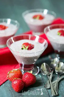 Strawberry chia seed pudding
