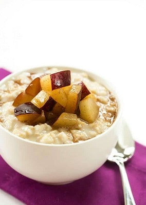 Chilled plum overnight oats