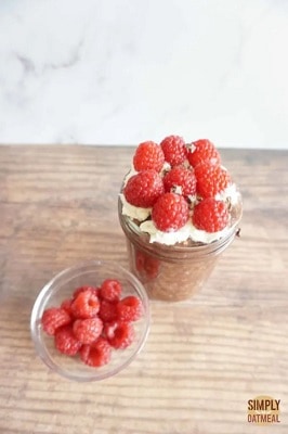 Raspberry mocha overnight oats