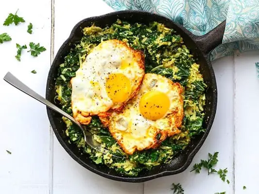 Keto egg and vegetable skillet