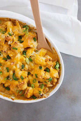 Low-carb cauliflower mac and cheese