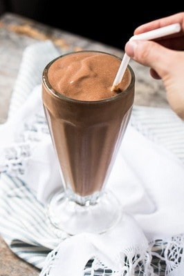 Keto chocolate milkshake