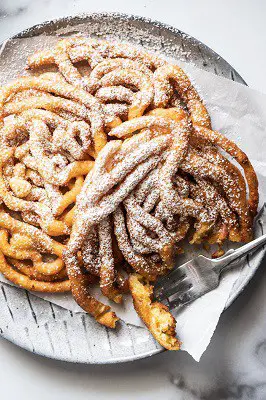 Homemade keto funnel cake