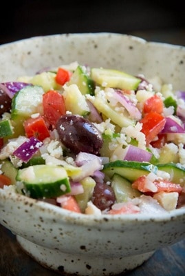 Mediterranean keto salad recipes