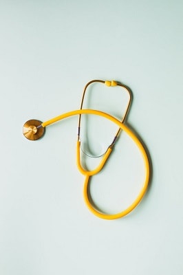 Yellow stethoscope