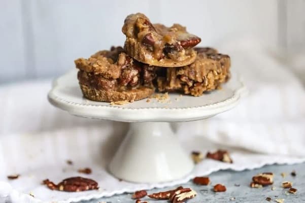 Pecan pralines on a serving dish