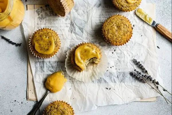 Lemon poppy seed keto muffins