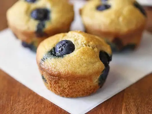 Fluffy keto blueberry muffins