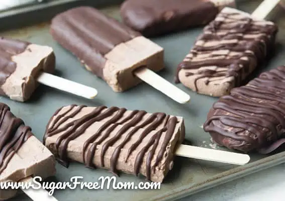 sugar free double chocolate peanut butter popsicles