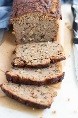 Low carb zucchini bread with coconut flour