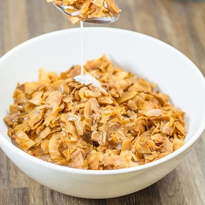 Low carb keto flakes cereal