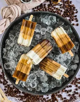 Low carb coffee popsicles