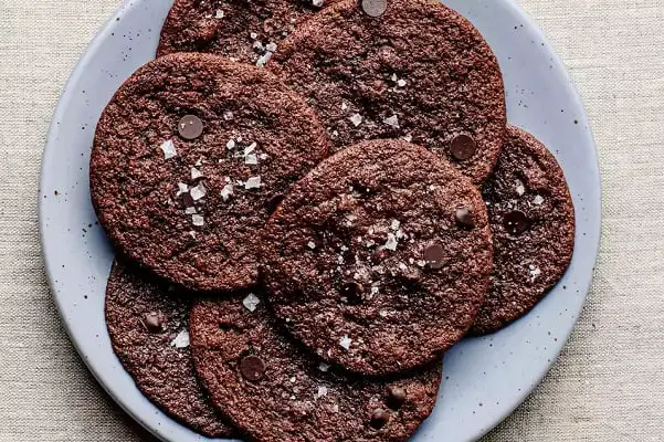 Keto Chocolate cookies on a plate