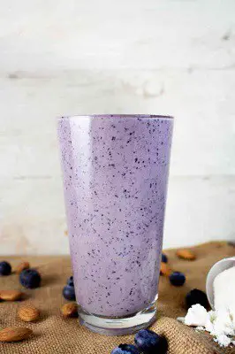keto blueberry almond butter smoothie