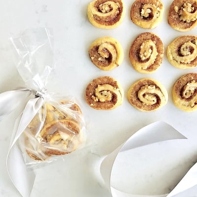 Keto rugelach pastries or walnut pinwheels