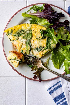 Keto cottage cheese and sausage frittata