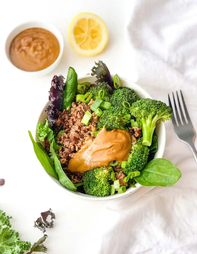 keto beef and broccoli bowl feature image