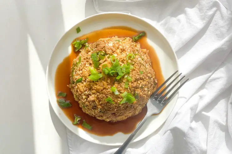 keto fried rice with pork feature image
