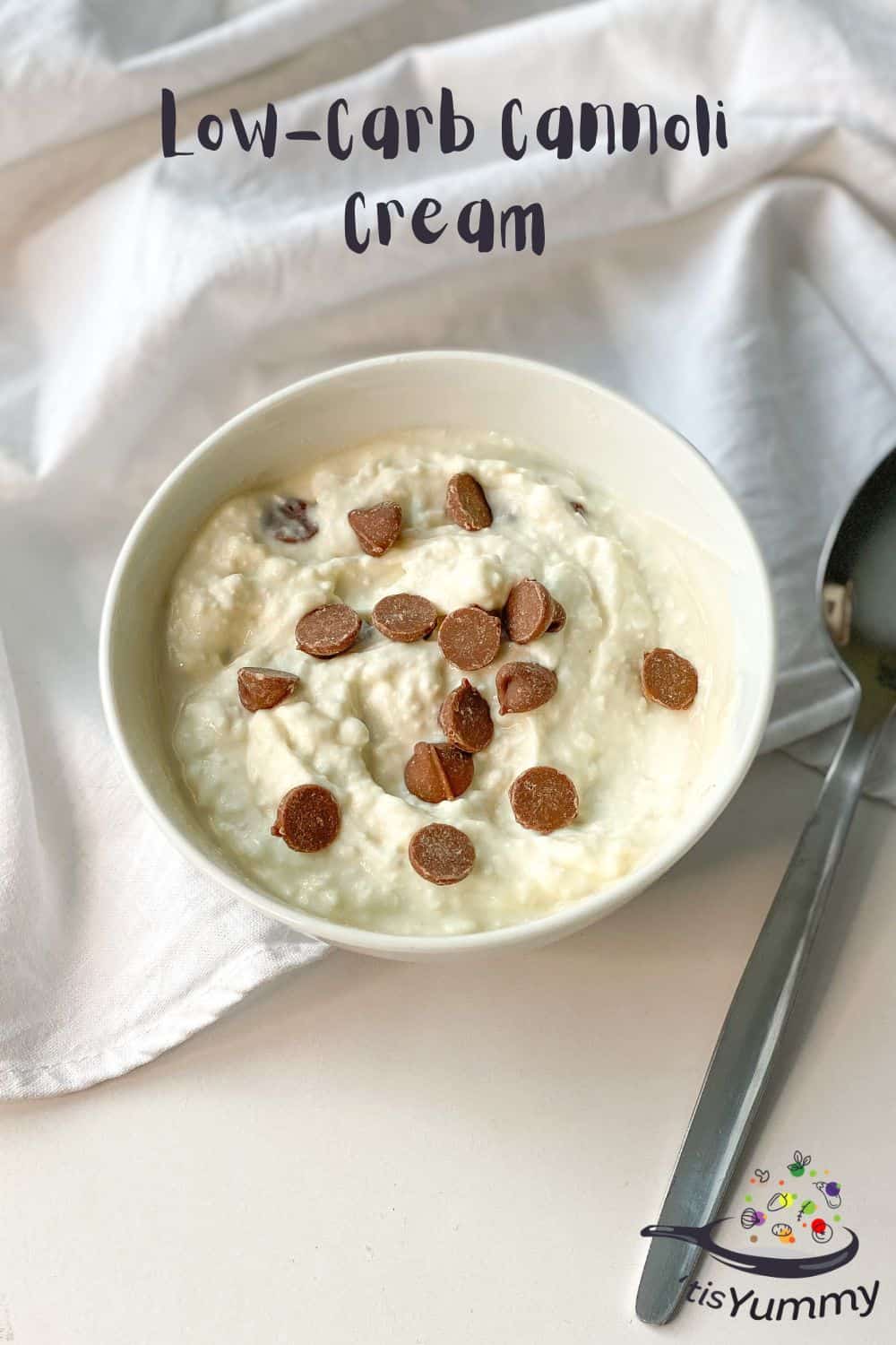 keto low-carb cannoli cream pin image